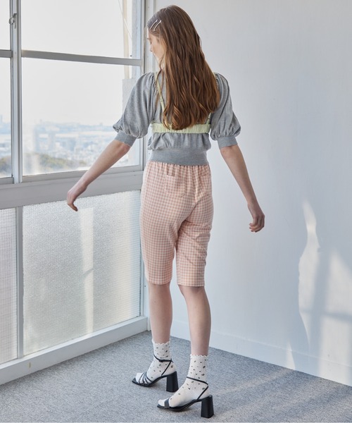 etre loin(エトルワン)の「サテンカップインブラトップ / Satin bra top(その他トップス・レディース・ピンク/ライム/ホワイト・M)」の8枚目の写真