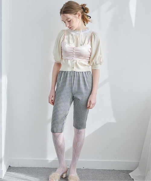 etre loin(エトルワン)の「サテンカップインブラトップ / Satin bra top(その他トップス・レディース・ピンク/ライム/ホワイト・M)」の22枚目の写真