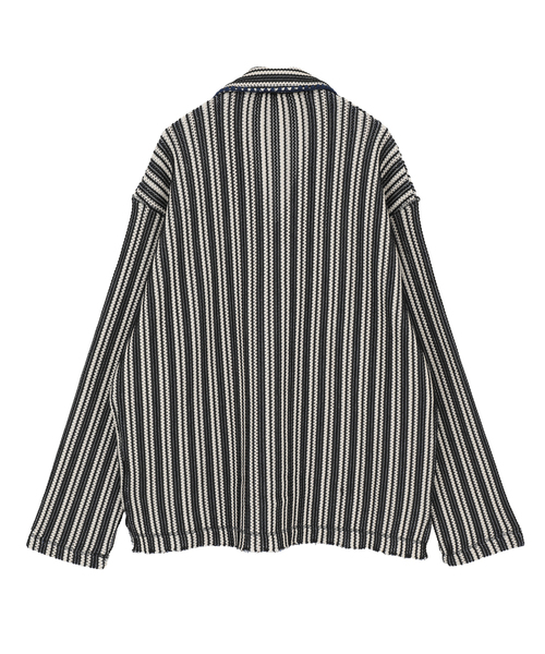CURRENTAGE(カレンテージ)の「Knitting Stripe Shirt(MEN'S)(Tシャツ/カットソー・メンズ・ブルー・3)」の6枚目の写真