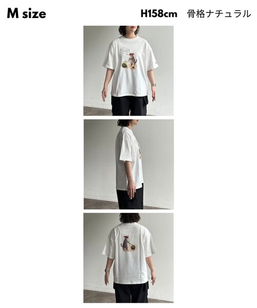 CPCM(シーピーシーエム)の「刺繍アニマルプリントT(Tシャツ/カットソー・レディース・ホワイト系その他2/ホワイト/ホワイト系その他・MEDIUM/LARGE)」の5枚目の写真