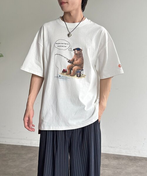 CPCM(シーピーシーエム)の「刺繍アニマルプリントT(Tシャツ/カットソー・レディース・ホワイト系その他2/ホワイト/ホワイト系その他・MEDIUM/LARGE)」の7枚目の写真