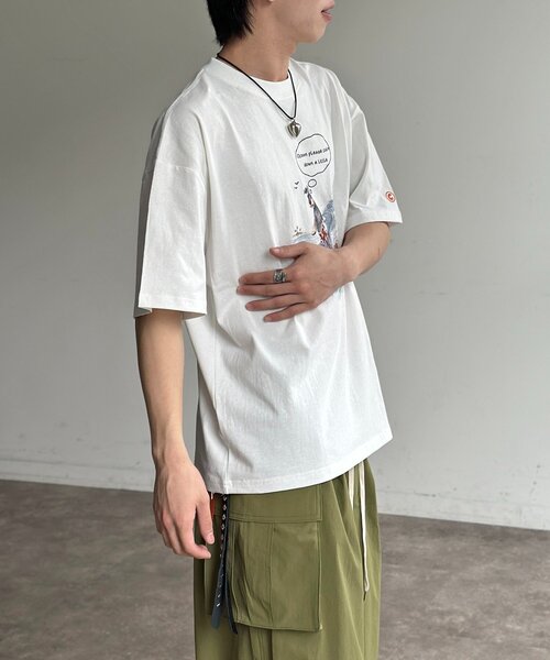 CPCM(シーピーシーエム)の「刺繍アニマルプリントT(Tシャツ/カットソー・レディース・ホワイト系その他2/ホワイト/ホワイト系その他・MEDIUM/LARGE)」の14枚目の写真