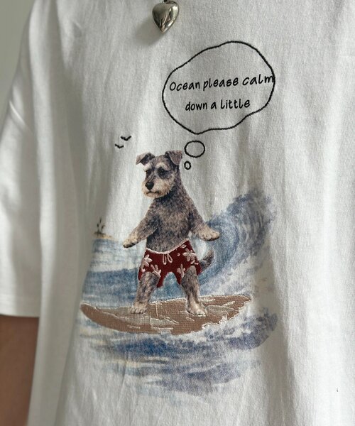 CPCM(シーピーシーエム)の「刺繍アニマルプリントT(Tシャツ/カットソー・レディース・ホワイト系その他2/ホワイト/ホワイト系その他・MEDIUM/LARGE)」の16枚目の写真
