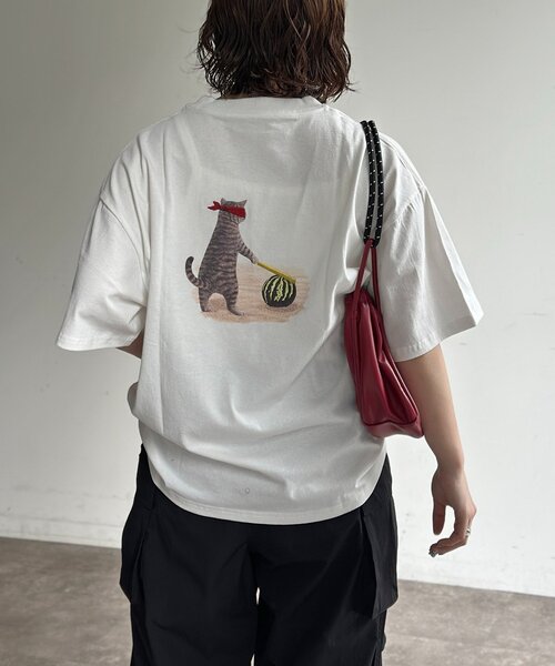 CPCM(シーピーシーエム)の「刺繍アニマルプリントT(Tシャツ/カットソー・レディース・ホワイト系その他2/ホワイト/ホワイト系その他・MEDIUM/LARGE)」の19枚目の写真