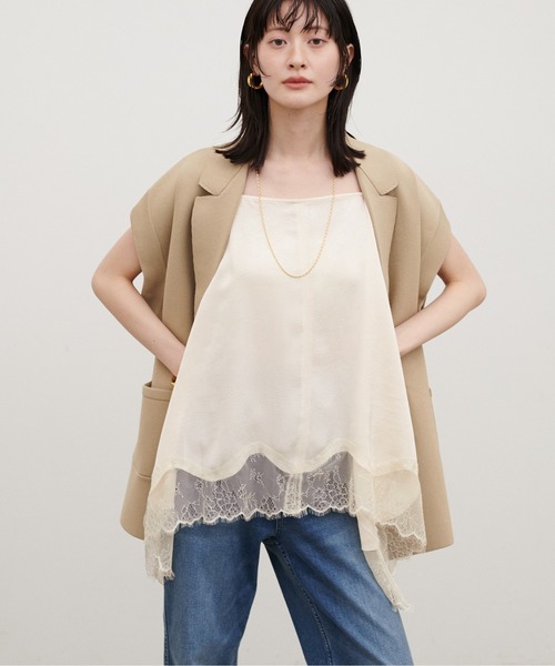 LARUTA（ラルータ）の「【LARUTA】ワッシャーサテン前後2WAYキャミブラウス（キャミソール・レディース・ベージュ/ブラック/アイボリー・FREE）」の11枚目の写真