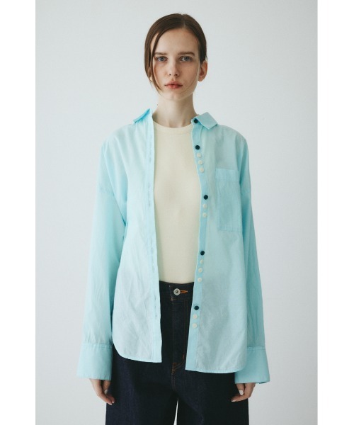 HeRIN.CYE(ヘリンドットサイ)の「Round cut loose shirts ラウンドカットルーズシャツ(シャツ/ブラウス・レディース・アイボリー/ライトブルー/ライトピンク・FREE)」の2枚目の写真