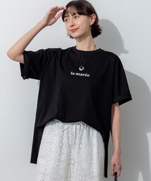 la maree オーバーサイズ ロゴ Tシャツ