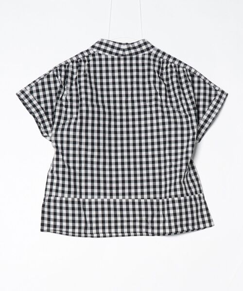 BANANA REPUBLIC FACTORY STORE(バナナリパブリック ファクトリーストア)の「BANANA REPUBLIC FACTORY STORE ギンガムチェック スプリットネックトップス(シャツ/ブラウス・レディース・ブラック・XS/S/M/L)」の2枚目の写真