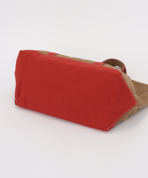 Spick & Span(スピックアンドスパン)の「BIRTHDAYSUIT/バースデースーツ SOLID CANVAS BAG(トートバッグ・レディース・ネイビー/キャメル・FREE)」の15枚目の写真