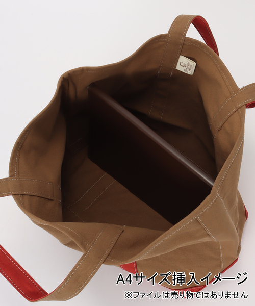 Spick & Span(スピックアンドスパン)の「BIRTHDAYSUIT/バースデースーツ SOLID CANVAS BAG(トートバッグ・レディース・ネイビー/キャメル・FREE)」の17枚目の写真