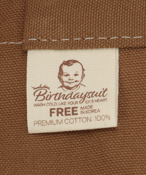Spick & Span(スピックアンドスパン)の「BIRTHDAYSUIT/バースデースーツ SOLID CANVAS BAG(トートバッグ・レディース・ネイビー/キャメル・FREE)」の3枚目の写真
