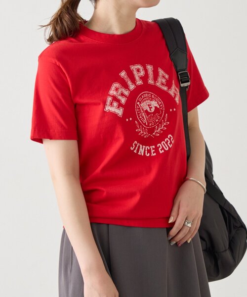 FRIPIER(フリピエ)の「カレッジプリントTee《FRIPIER》(Tシャツ/カットソー・レディース・サックスブルー/ネイビー/レッド・FREE)」の1枚目の写真