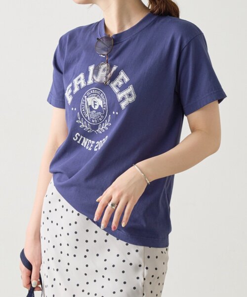 FRIPIER(フリピエ)の「カレッジプリントTee《FRIPIER》(Tシャツ/カットソー・レディース・サックスブルー/ネイビー/レッド・FREE)」の4枚目の写真