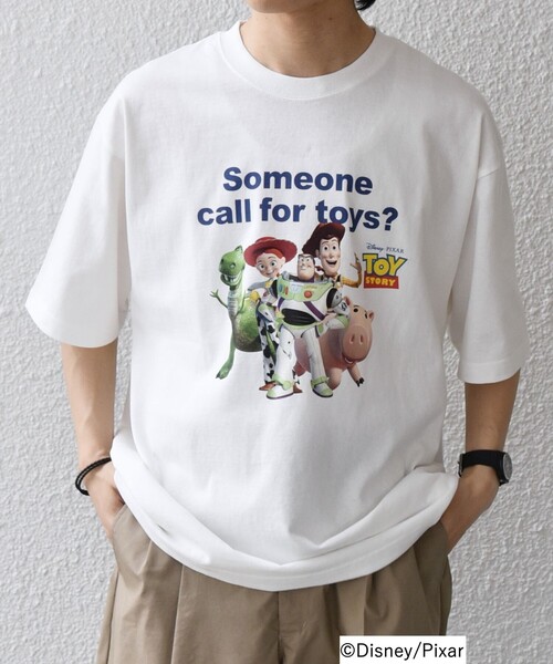 Disney(ディズニー)の「SHIPS any:〈洗濯機可能〉TOYSTORY/トイ・ストーリー/ メッセージ プリント ロゴ Tシャツ(Tシャツ/カットソー・メンズ・ホワイト/ホワイト系その他/ダークグレー・MEDIUM/LARGE/X-LARGE)」の20枚目の写真
