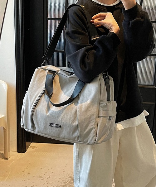 LA VORAGINE(ラ ヴォラジネ)の「アウトポケット 2WAY大容量 トラベル旅行ボストンバッグジムバッグ(ボストンバッグ・レディース・グレー/ブラック/グリーン/ベージュ・FREE)」の22枚目の写真