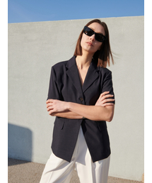 OYY（オーワイワイ）の「ブレスサマー ボタンジャケット_ネイビー（テーラードジャケット）」