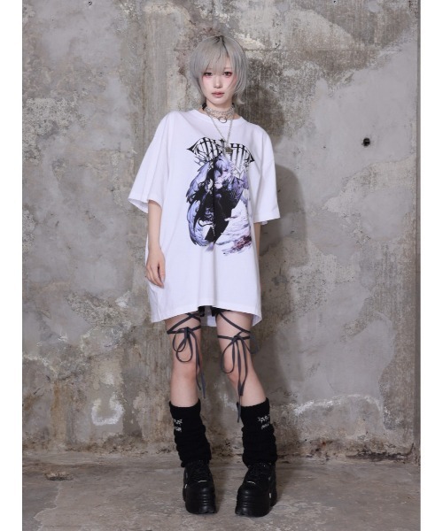 Amilige（アミリージュ）の「Devotion In PainTシャツ（Tシャツ/カットソー・レディース・ホワイト/ブラック・FREE）」の4枚目の写真