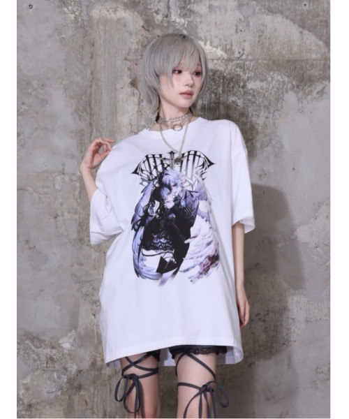 Amilige（アミリージュ）の「Devotion In PainTシャツ（Tシャツ/カットソー・レディース・ホワイト/ブラック・FREE）」の5枚目の写真