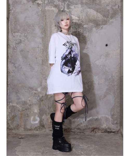 Amilige（アミリージュ）の「Devotion In PainTシャツ（Tシャツ/カットソー・レディース・ホワイト/ブラック・FREE）」の6枚目の写真