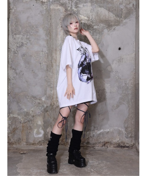 Amilige（アミリージュ）の「Devotion In PainTシャツ（Tシャツ/カットソー・レディース・ホワイト/ブラック・FREE）」の7枚目の写真