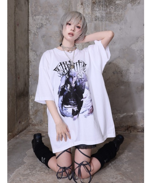 Amilige（アミリージュ）の「Devotion In PainTシャツ（Tシャツ/カットソー・レディース・ホワイト/ブラック・FREE）」の8枚目の写真