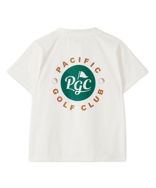 Pacific GOLF CLUB(パシフィックゴルフクラブ)の「CIRCLE LOGO MOCK S/S(Tシャツ/カットソー・レディース・ホワイト/ピンク・M/L/S)」の1枚目の写真