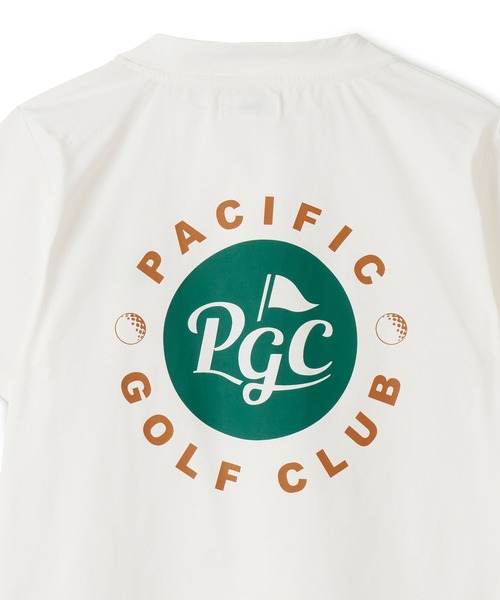 Pacific GOLF CLUB(パシフィックゴルフクラブ)の「CIRCLE LOGO MOCK S/S(Tシャツ/カットソー・レディース・ホワイト/ピンク・M/L/S)」の6枚目の写真