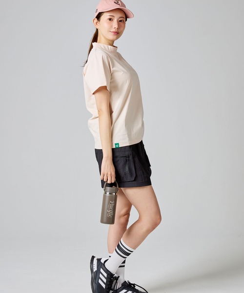 Pacific GOLF CLUB(パシフィックゴルフクラブ)の「CIRCLE LOGO MOCK S/S(Tシャツ/カットソー・レディース・ホワイト/ピンク・M/L/S)」の10枚目の写真