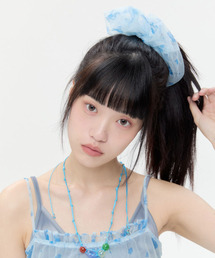 TYPESERVICE（タイプサービス）の「Flower Lace Scrunchie [Blue]（シュシュ）」