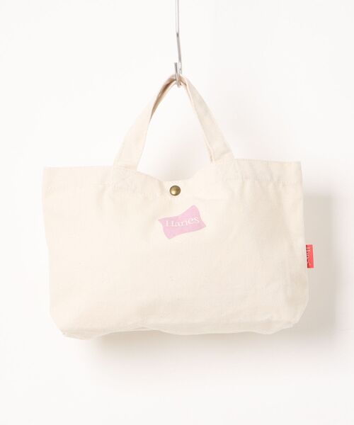 HANES(ヘインズ)の「【Hanes】フラッグロゴ帆布ミニトートバッグ 60333801 TCP(トートバッグ・レディース・ネイビー/ピンク/レッド・FREE)」の2枚目の写真