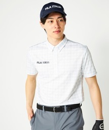【FILA GOLF:フィラゴルフ】総柄半袖ボタンダウンシャツ ゴルフ