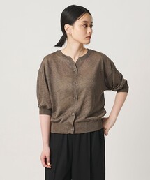 シアー スキッパーカーディガン 5分袖 ‐ウォッシャブル‐＜A DAY IN THE LIFE＞