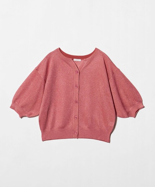 A DAY IN THE LIFE UNITED ARROWS(アデイインザライフユナイテッドアローズ)の「シアー スキッパーカーディガン 5分袖 ‐ウォッシャブル‐<A DAY IN THE LIFE>(カーディガン/ボレロ・レディース・ネイビー/イエロー/ナチュラル/ピンク/ダークグリーン/ダークブラウン・FREE)」の6枚目の写真