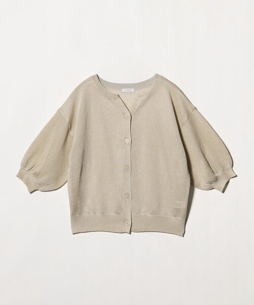 A DAY IN THE LIFE UNITED ARROWS(アデイインザライフユナイテッドアローズ)の「シアー スキッパーカーディガン 5分袖 ‐ウォッシャブル‐<A DAY IN THE LIFE>(カーディガン/ボレロ・レディース・ネイビー/イエロー/ナチュラル/ピンク/ダークグリーン/ダークブラウン・FREE)」の21枚目の写真