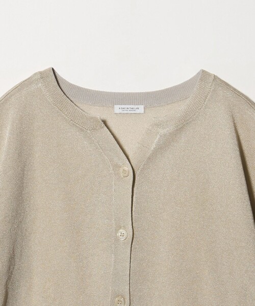 A DAY IN THE LIFE UNITED ARROWS(アデイインザライフユナイテッドアローズ)の「シアー スキッパーカーディガン 5分袖 ‐ウォッシャブル‐<A DAY IN THE LIFE>(カーディガン/ボレロ・レディース・ネイビー/イエロー/ナチュラル/ピンク/ダークグリーン/ダークブラウン・FREE)」の22枚目の写真