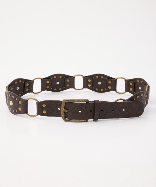 SLY(スライ)の「WESTERN STUDS BELT ウエスタンスタッズベルト(ベルト・レディース・ブラウン/ブラック・FREE)」の1枚目の写真