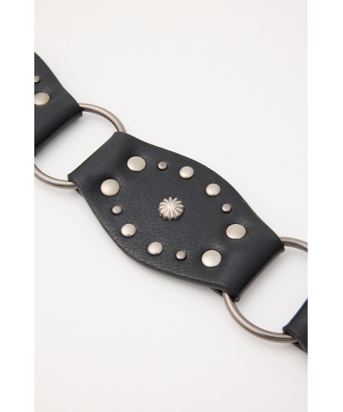 SLY(スライ)の「WESTERN STUDS BELT ウエスタンスタッズベルト(ベルト・レディース・ブラウン/ブラック・FREE)」の7枚目の写真