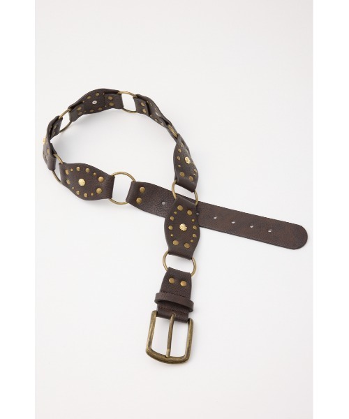 SLY(スライ)の「WESTERN STUDS BELT ウエスタンスタッズベルト(ベルト・レディース・ブラウン/ブラック・FREE)」の10枚目の写真