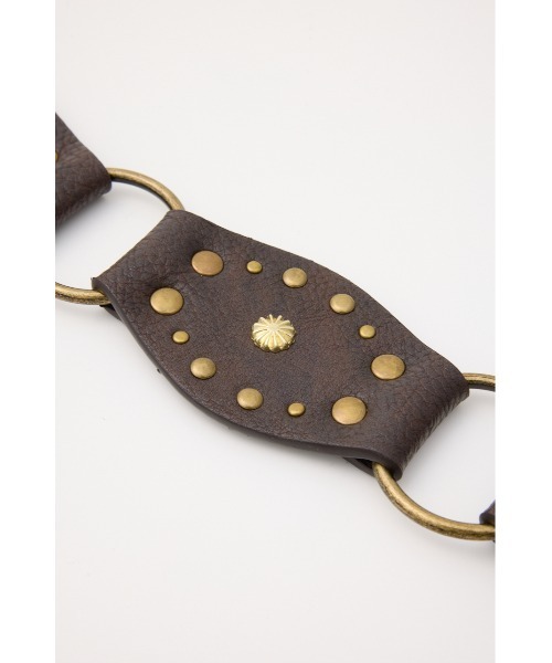 SLY(スライ)の「WESTERN STUDS BELT ウエスタンスタッズベルト(ベルト・レディース・ブラウン/ブラック・FREE)」の11枚目の写真
