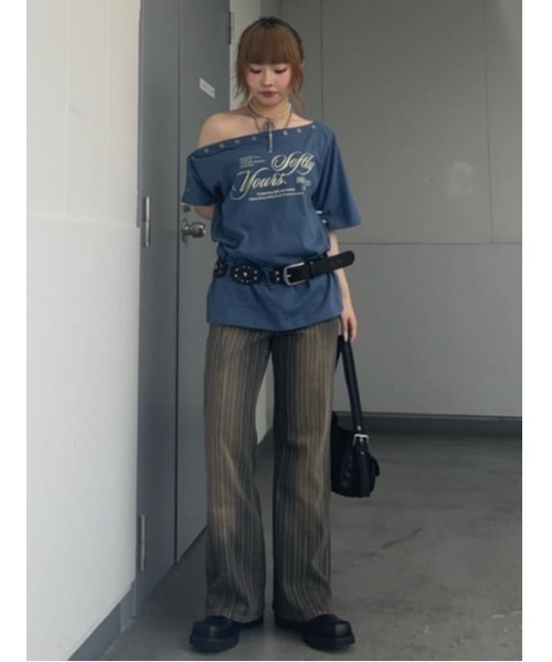 SLY(スライ)の「WESTERN STUDS BELT ウエスタンスタッズベルト(ベルト・レディース・ブラウン/ブラック・FREE)」の20枚目の写真