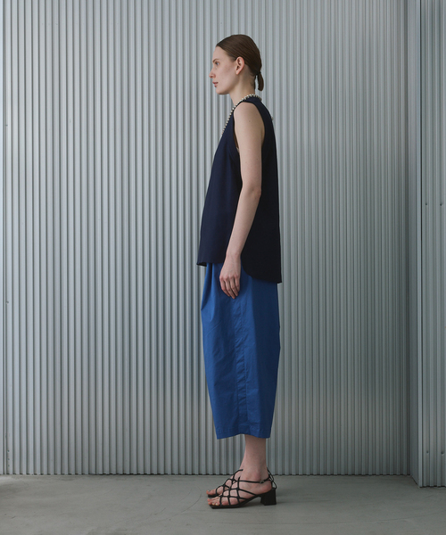 CALMER（カルメール）の「LENO CLOTH RIB BL（Tシャツ/カットソー・レディース・ネイビー/ホワイト・FREE）」の9枚目の写真