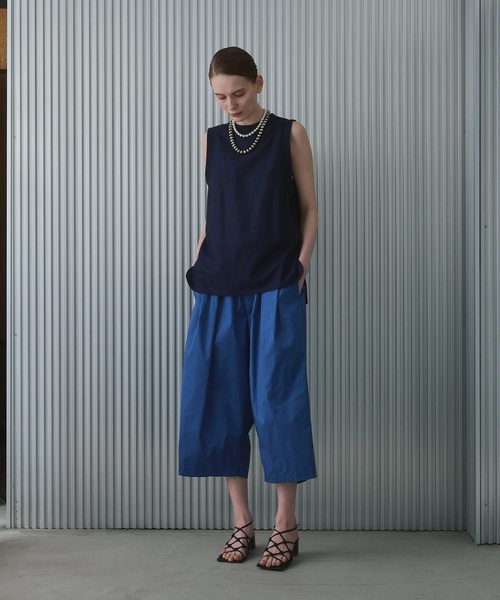 CALMER（カルメール）の「LENO CLOTH RIB BL（Tシャツ/カットソー・レディース・ネイビー/ホワイト・FREE）」の10枚目の写真