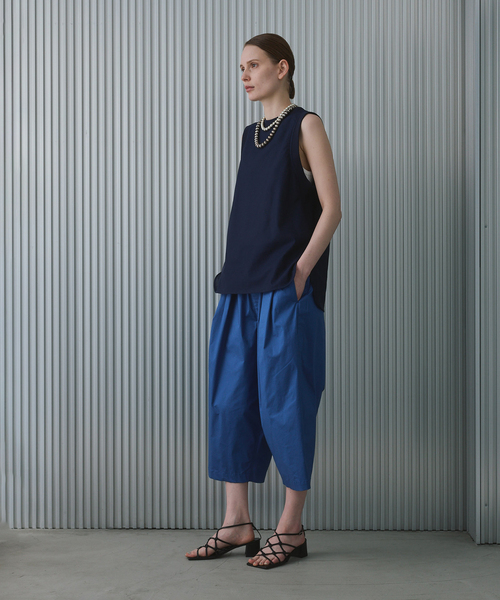 CALMER（カルメール）の「LENO CLOTH RIB BL（Tシャツ/カットソー・レディース・ネイビー/ホワイト・FREE）」の11枚目の写真