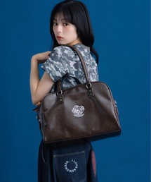 レザー調2wayボストンバッグ / Synthetic leather 2way Bostonbag