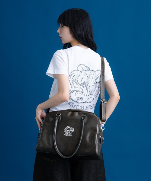 Remember.(リメンバー)の「レザー調2wayボストンバッグ / Synthetic leather 2way Bostonbag(ボストンバッグ・メンズ・ブラウン/ブラック・FREE)」の21枚目の写真