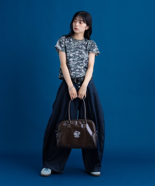 Remember.(リメンバー)の「レザー調2wayボストンバッグ / Synthetic leather 2way Bostonbag(ボストンバッグ・メンズ・ブラウン/ブラック・FREE)」の17枚目の写真