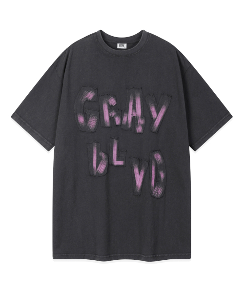GRAYBLVD(グレイブラバット)の「ボタピグメント半袖Tシャツ (2COLOR)(Tシャツ/カットソー・レディース・チャコール/ライトベージュ・MEDIUM/LARGE/X-LARGE)」の3枚目の写真