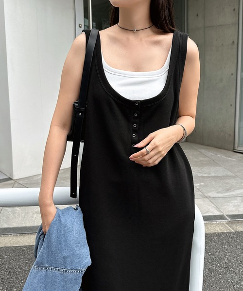 andme(アンドミー)の「キャミソール付き2wayロングワンピース(ワンピース・レディース・ブラック/ベージュ系その他・FREE)」の19枚目の写真