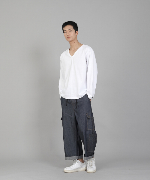 SAINTCREW(セントクルー)の「ダブルカーゴ9部パンツDCP-382デニムライトインディゴ(デニムパンツ・メンズ・その他・LARGE/MEDIUM/XX-LARGE/X-LARGE)」の9枚目の写真