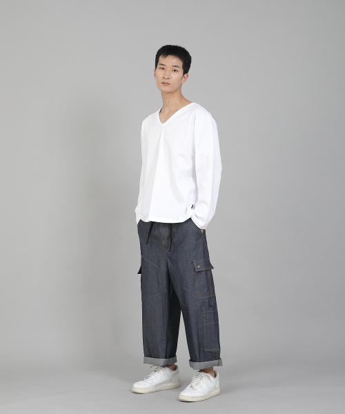 SAINTCREW(セントクルー)の「ダブルカーゴ9部パンツDCP-382デニムライトインディゴ(デニムパンツ・メンズ・その他・LARGE/MEDIUM/XX-LARGE/X-LARGE)」の10枚目の写真